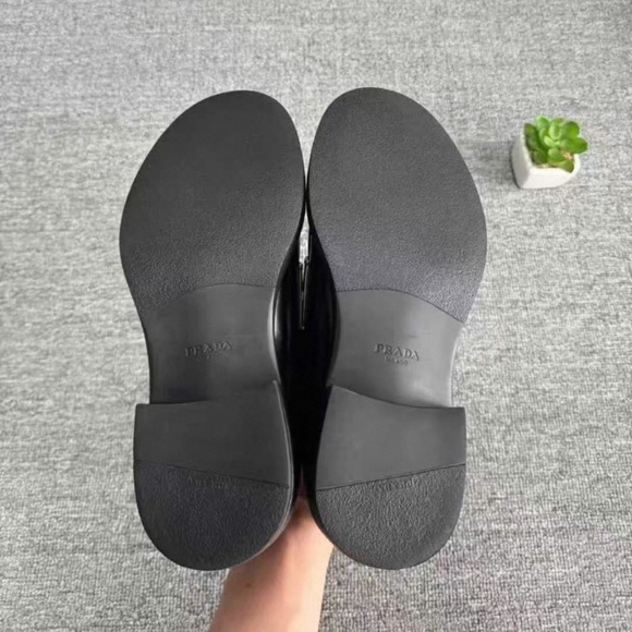 Prada Shiny Black Leather Loafers - Picture 7 of 7